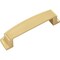 Jeffrey Alexander 96 mm Center Brushed Gold Square-to-Center Square Renzo Cabinet Cup Pull 141-96BG - alternate 3
